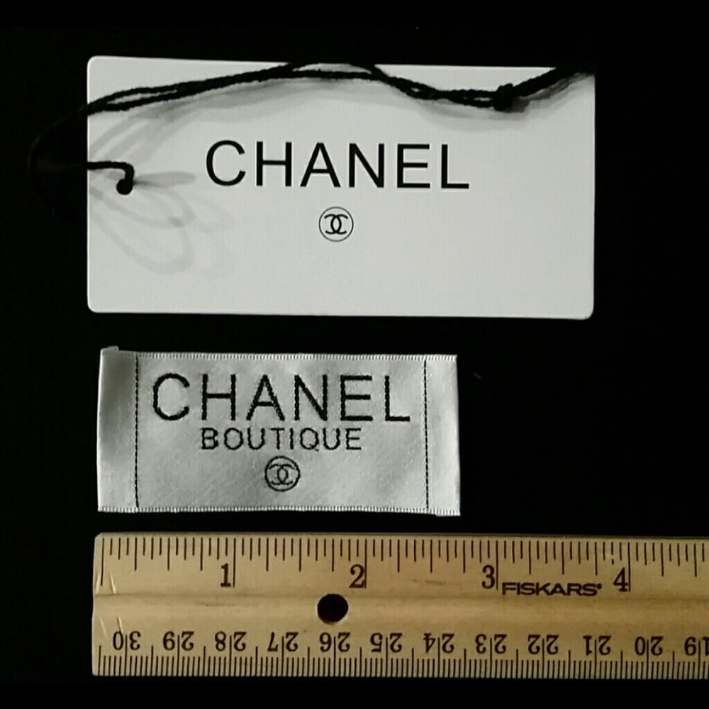 Chanel tags paper and cloth.